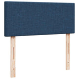 Cadre de lit ottoman avec matelas bleu 120x190 cm tissu