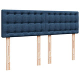 Lit ottoman avec matelas bleu 140x190 cm tissu