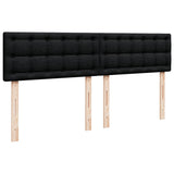 Cadre de lit ottoman avec matelas noir 160x200 cm tissu