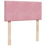 Ottoman bed frame with pink mattress 100x200 cm velvet