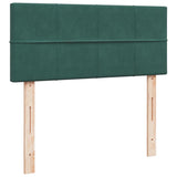 Cadre de lit ottoman avec matelas vert foncé 120x200 cm velours