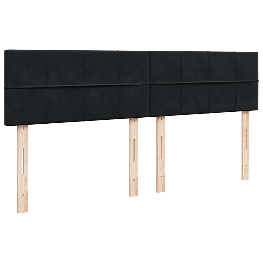 Cadre de lit ottoman avec matelas noir 160x200 cm velours