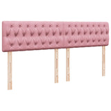 Cadre de lit ottoman avec matelas rose 160x200 cm velours