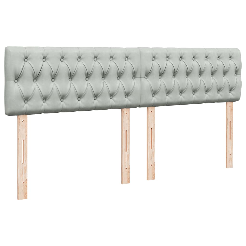 Cadre de lit ottoman avec matelas gris clair 180x200 cm velours