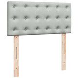 Ottoman bed frame with light gray mattress 80x200 cm velvet