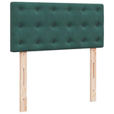 Cadre de lit ottoman avec matelas vert foncé 80x200 cm velours