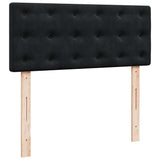 Cadre de lit ottoman avec matelas noir 120x190 cm velours