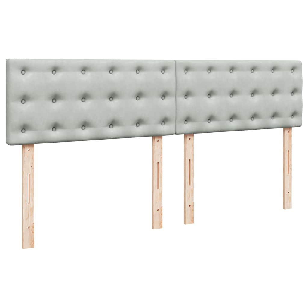 Cadre de lit ottoman avec matelas gris clair 180x200 cm velours