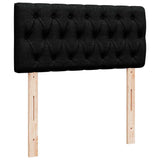 Cadre de lit ottoman avec matelas noir 200x200cm tissu