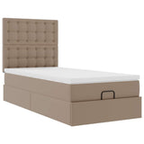 Lit ottoman et matelas cappuccino 80x200 cm similicuir