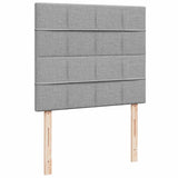 Cadre de lit ottoman avec matelas gris clair 120x190 cm tissu