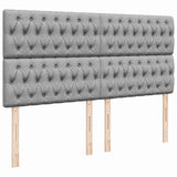 Cadre de lit ottoman et matelas gris clair 180x200 cm tissu