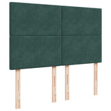 Cadre de lit ottoman avec matelas vert foncé 140x200 cm velours