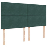 Cadre de lit ottoman avec matelas vert foncé 160x200 cm velours