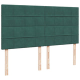 Cadre de lit ottoman avec matelas vert foncé 160x200 cm velours