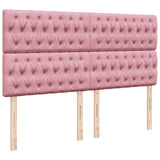 Cadre de lit ottoman avec matelas rose 160x200 cm velours