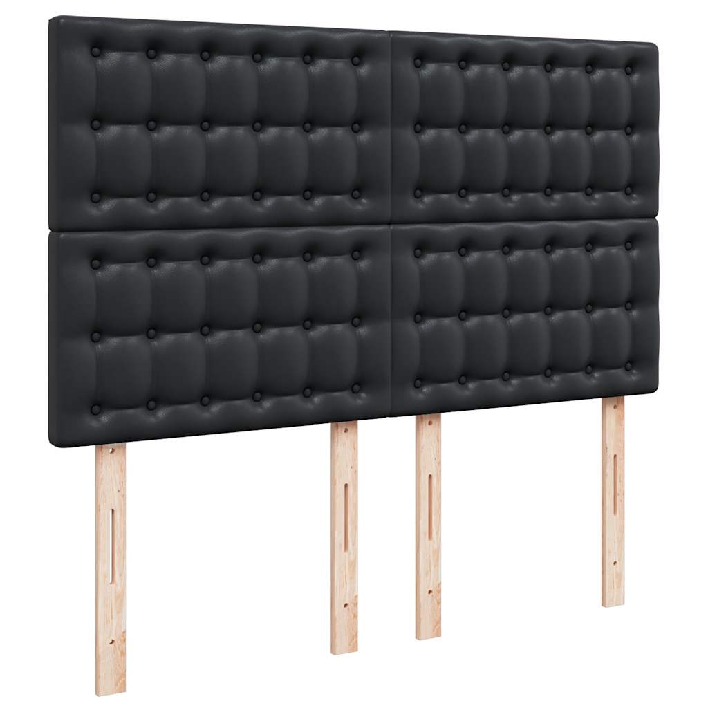 Cadre de lit ottoman avec matelas noir 140x190 cm similicuir