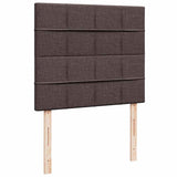 Cadre de lit ottoman avec matelas marron foncé 120x200 cm tissu