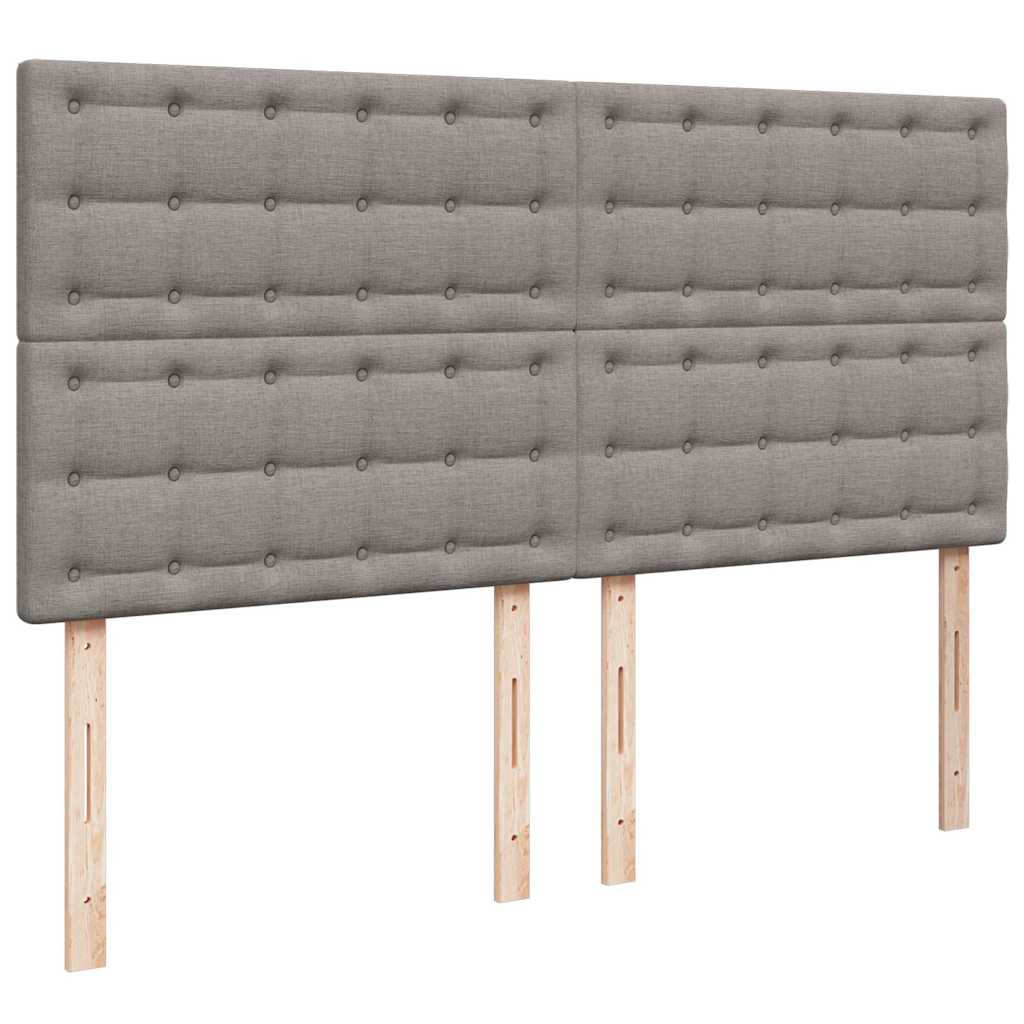 Cadre de lit ottoman avec matelas taupe 200x200cm tissu