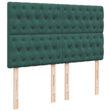 Cadre de lit ottoman avec matelas vert foncé 140x200 cm velours