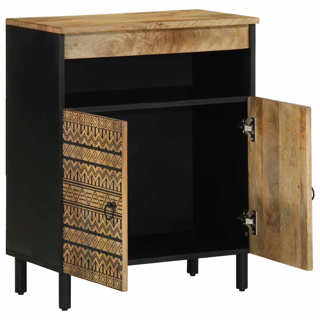 Buffet 60x33,5x75 cm bois de manguier brut massif