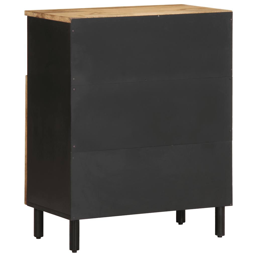 Buffet 60x33,5x75 cm bois de manguier brut massif