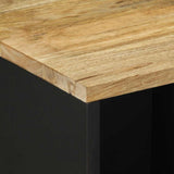 Sideboard 80x33,5x75 cm, massives rohes Mangoholz