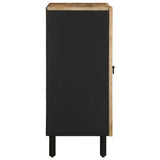 Sideboard 90x33,5x75 cm aus massivem rohem Mangoholz