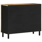 Sideboard 90x33,5x75 cm aus massivem rohem Mangoholz