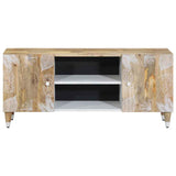 Meuble TV 105x33,5x46 cm bois massif de manguier