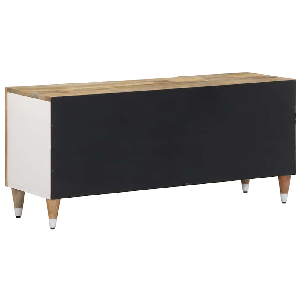 Meuble TV 105x33,5x46 cm bois massif de manguier