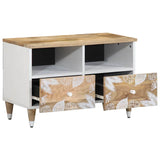 Meuble TV 70x33,5x46 cm bois massif de manguier