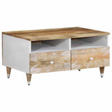 Table basse 80x54x40 cm bois de manguier massif