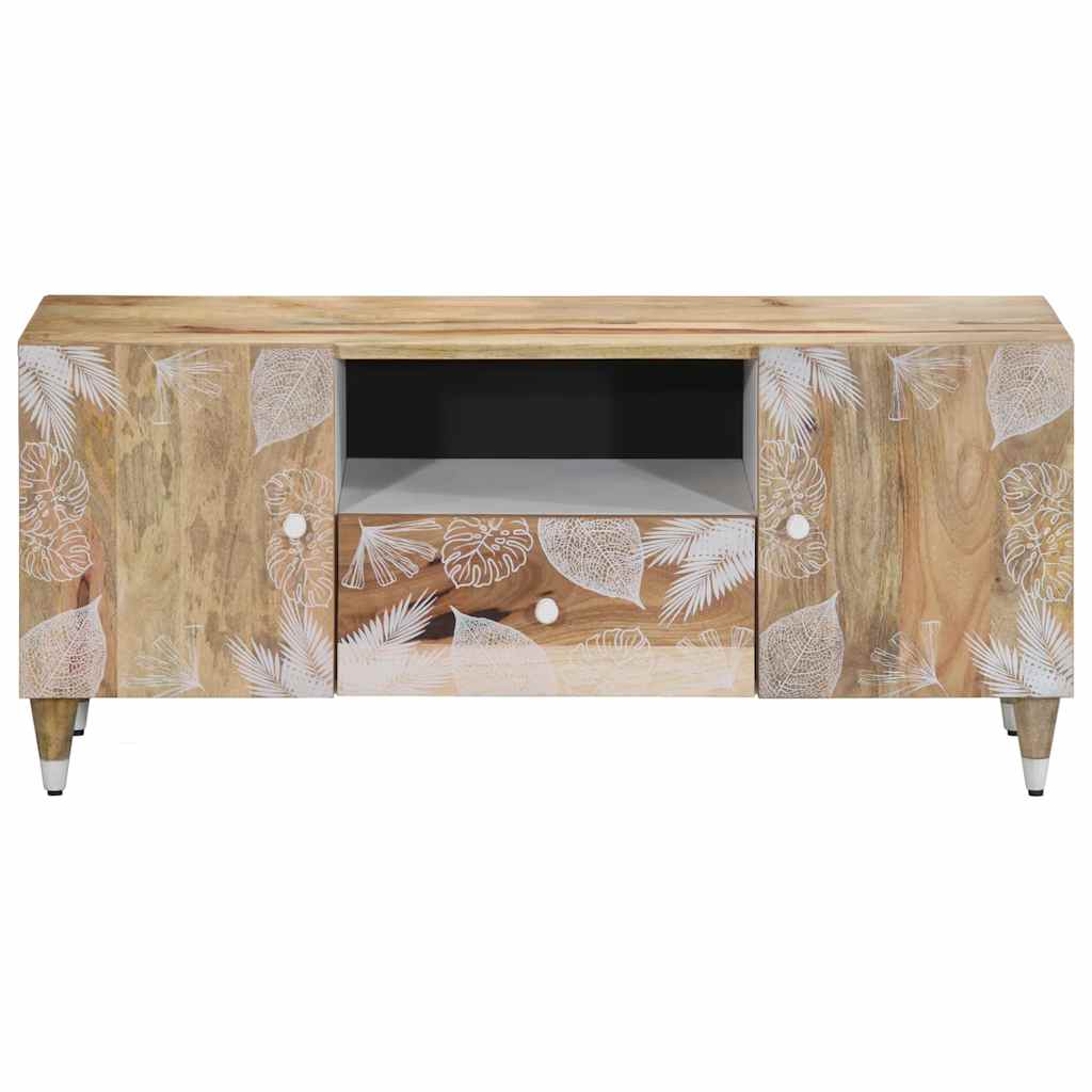 Meuble TV 105x33,5x46 cm bois massif de manguier