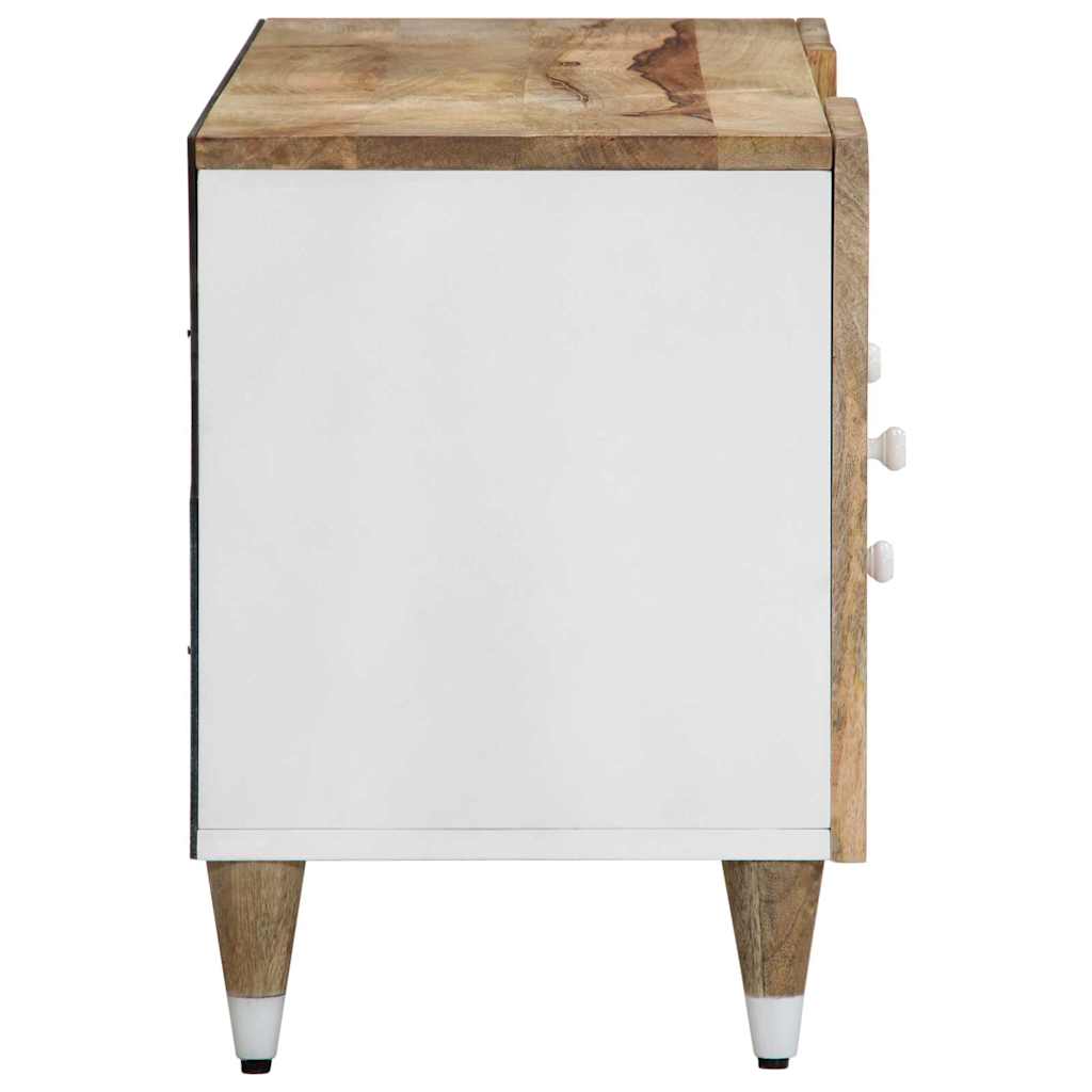 Meuble TV 105x33,5x46 cm bois massif de manguier