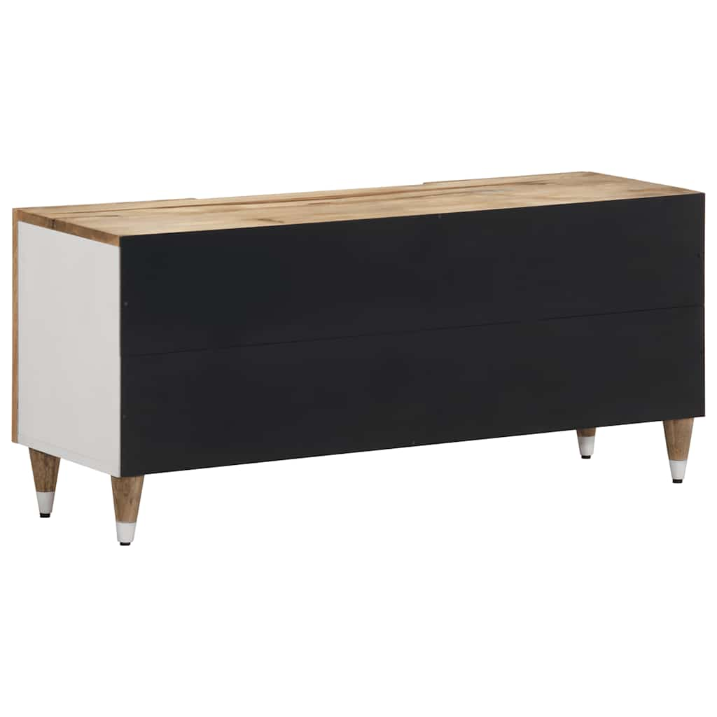 Meuble TV 105x33,5x46 cm bois massif de manguier