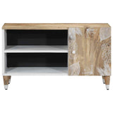 Meuble TV 80x31,5x46 cm bois massif de manguier