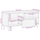 Meuble TV 100x33,5x46 cm bois massif de manguier