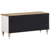 Meuble TV 100x33,5x46 cm bois massif de manguier