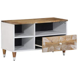 Meuble TV 80x33,5x46 cm bois massif de manguier