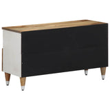 Meuble TV 80x33,5x46 cm bois massif de manguier