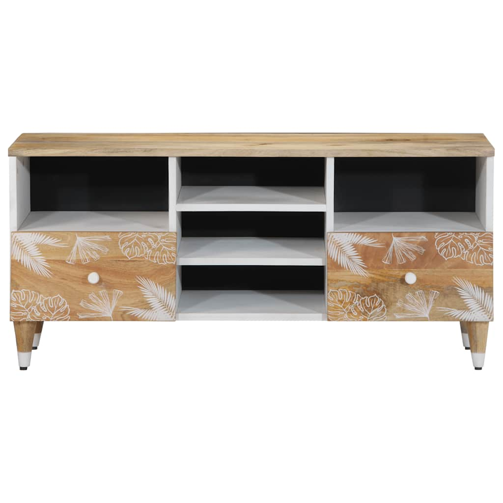 Meuble TV 100x33,5x46 cm bois massif de manguier