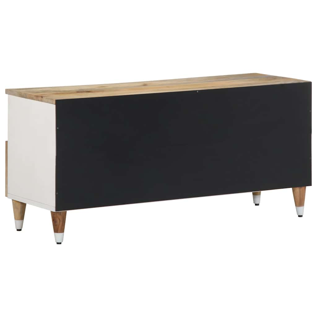 Meuble TV 100x33,5x46 cm bois massif de manguier