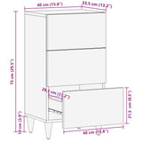 Buffet 40x33,5x75 cm bois de manguier massif