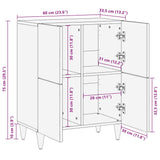 Buffet 60x33,5x75 cm bois de manguier massif