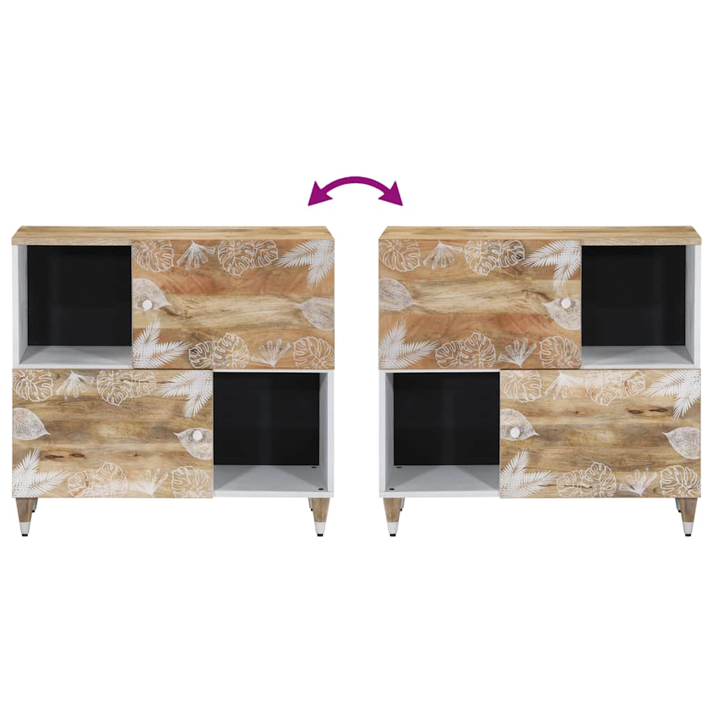 Buffet 80x33,5x75 cm bois massif de manguier