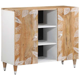 Buffet 90x33,5x75 cm bois massif de manguier