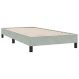 Cadre de lit sans matelas gris clair 80x210 cm velours