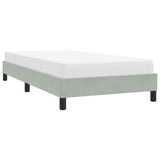 Cadre de lit sans matelas gris clair 80x210 cm velours