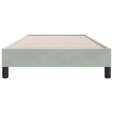 Cadre de lit sans matelas gris clair 80x210 cm velours